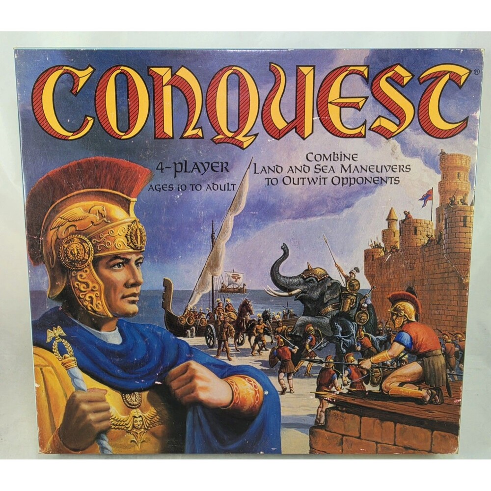 Conquest COMPLETE Board Game Land Sea Strategy 4 Player Ages 10+